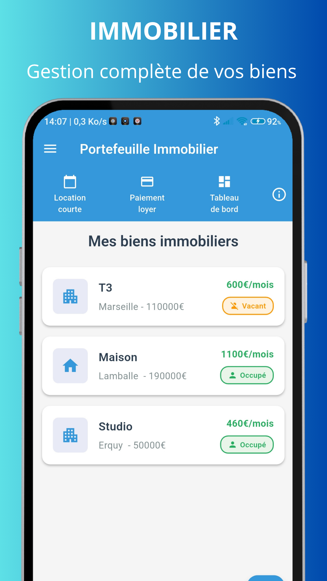 Immobilier - Gestion des biens